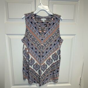 J. Jill Multicolor Paisley Blouse Womens size Medium Petite NWT